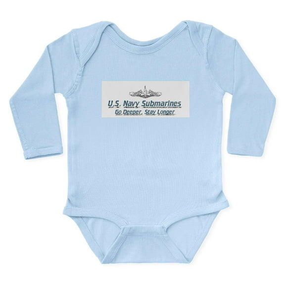 CafePress - Us_Navy_Submarines3 Body Suit - Long Sleeve Cotton Baby Bodysuit