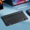 thumbnail image 2 of Teclado inalámbrico Bluetooth para Android, iOS, Windows, teclado delgado, portátil, universal, compatible con Bluetooth para iPad, tableta y teléfono, 2 of 5