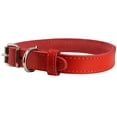 thumbnail image 3 of High Quality Genuine Leather Dog Collar Red 4 Sizes (14"-17.5" Neck; 1" Wide), 3 of 3