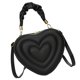 thumbnail image 2 of Bolso bandolera con forma de corazón para mujer con cremallera alrededor del bolso de hombro desmontable Negro, 2 of 8