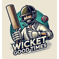 thumbnail image 2 of Cricket Sports Wicket Good Time Adult Natural Crew Neck Short Sleeve Tee-Large, 2 of 4