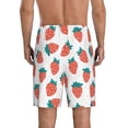 thumbnail image 5 of Salouo Strawberries Pattern Men's Sleep Pajama Shorts,Pajama Bottoms Elastic Waistband Sleep Pajama Short PJ Shorts for Men -Medium, 5 of 6