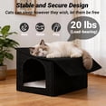 thumbnail image 5 of Cat Bed,POPO Foldable Outdoor Cat House with Removable Soft Cushion,Black, 5 of 8