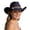 Z19-Navy, variant on Cowboy Hat for Women Men Wide Brim Roll Up Brim Western Cowgirl Fedora Hat Casual Summer Outdoor Sun Protection