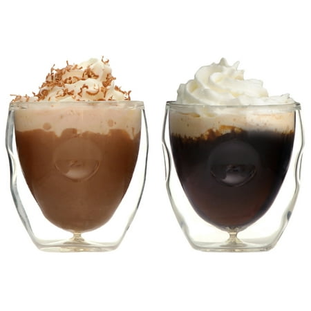 - Moderna Artisan Series Double Wall 2 oz Beverage & Espresso Shot Glasses - Set of 2 Drinking Glasses
