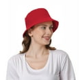 thumbnail image 1 of TOPTIE Blank Cotton Bucket Hat Fishing Hunting Hat Unisex Summer Outdoor Cap-Red, 1 of 7