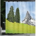 thumbnail image 4 of Ambesonne Nature Shower Curtain, Peaceful Summer Day, 69"Wx84"L, Green Blue, 4 of 5