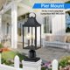 thumbnail image 2 of Lámpara impermeable de 3 luces Outdoor Post Light MYHXQ de 18.6 pulgadas, 2 of 8