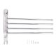 thumbnail image 1 of Toallero giratorio de pared de acero inoxidable con 4 varillas, soporte para estante, barra organizadora para baño, 1 of 14