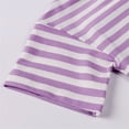 thumbnail image 5 of WOYY Toddler Boys Summer Striped Short Sleeve T Shirt Casual Cotton T-Shirt,Purple, 5 of 8