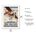 thumbnail image 2 of National Aviation School - Rotterdam Amsterdam - Vintage Aviation Poster by Kees van der Laan c.1932 - Japanese Unryu Rice Paper Art Print (Unframed) 18 x 24 in, 2 of 4