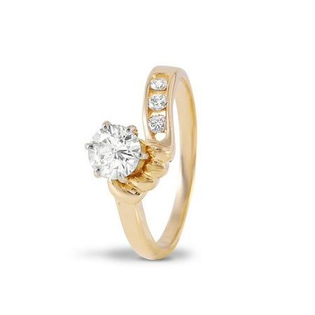 Foreli 0.6CTW Diamond 18K Yellow Gold Ring W Cert 5.75