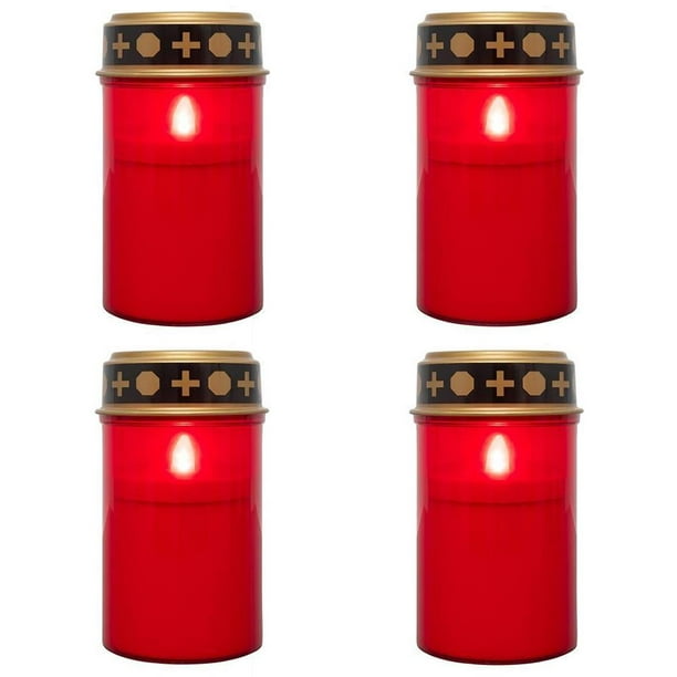 Kearding 4 unids/set de luz de para tumba, energía Solar y larga vida útil, formas de colocación para jardín Decoración del hogar Sin Pugin