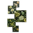 thumbnail image 3 of Designart "Dahlia Sanctuary Damask" Floral Wall Art Set Of 5 - Beige Cottage Living Room Metal Art Set, 3 of 6