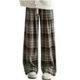 thumbnail image 1 of Fashion Women's Solid High Waisted Pants Ladies Drawstring Casual Pants, 1 of 3