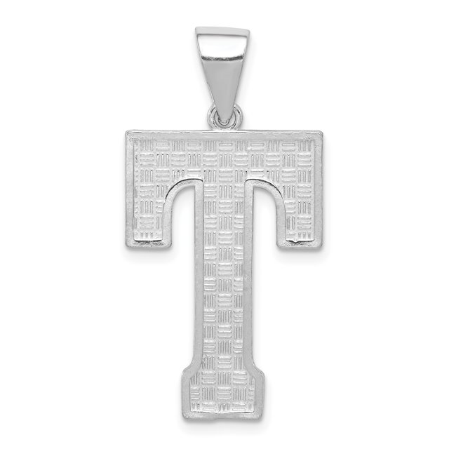 Pendentif Charme Collier Monogramme Initiale Lettre T en Argent Sterling 925