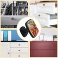 thumbnail image 5 of 4 Pcs Cabinet Handle Drawer Pulls Chinese God of Wealth Knobs with Screws Square Furniture Office Cabinet Knob Decoration, 5 of 7