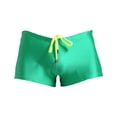 thumbnail image 2 of sunsanly Low Rise High Elasticity 3D Cutting Swimming Trunks Men Solid Color Drawstring Swim Shorts Beachwear, 2 of 8