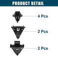 thumbnail image 6 of Unique Bargains Fender Liner Clips Replacement Fit for Toyota FJ No.61118-35010 Black 8Pcs, 6 of 6