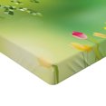 thumbnail image 2 of Ambesonne Floral Fitted Sheet, Colorful Tulips Tree, Full Size, Multicolor, 2 of 3