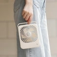 ZAROYEAX Mini Mute Fan USB Rechargeable Battery Powered Portable Travel