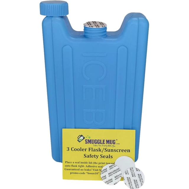 Hidden Alcohol Flask By Smuggle Mug | Ice Box Cooler Design | Disguised Container for Liquor | Concealed Bottle to Hide Booze | Cruise Containers for Travel