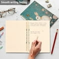thumbnail image 5 of WOBOGO White Rabbit in Flower Pattern Notebook College Horizontal Grid Paper Ink Spill Resistant Water Resistant Cover 8.3x5.7x0.4in, 5 of 8
