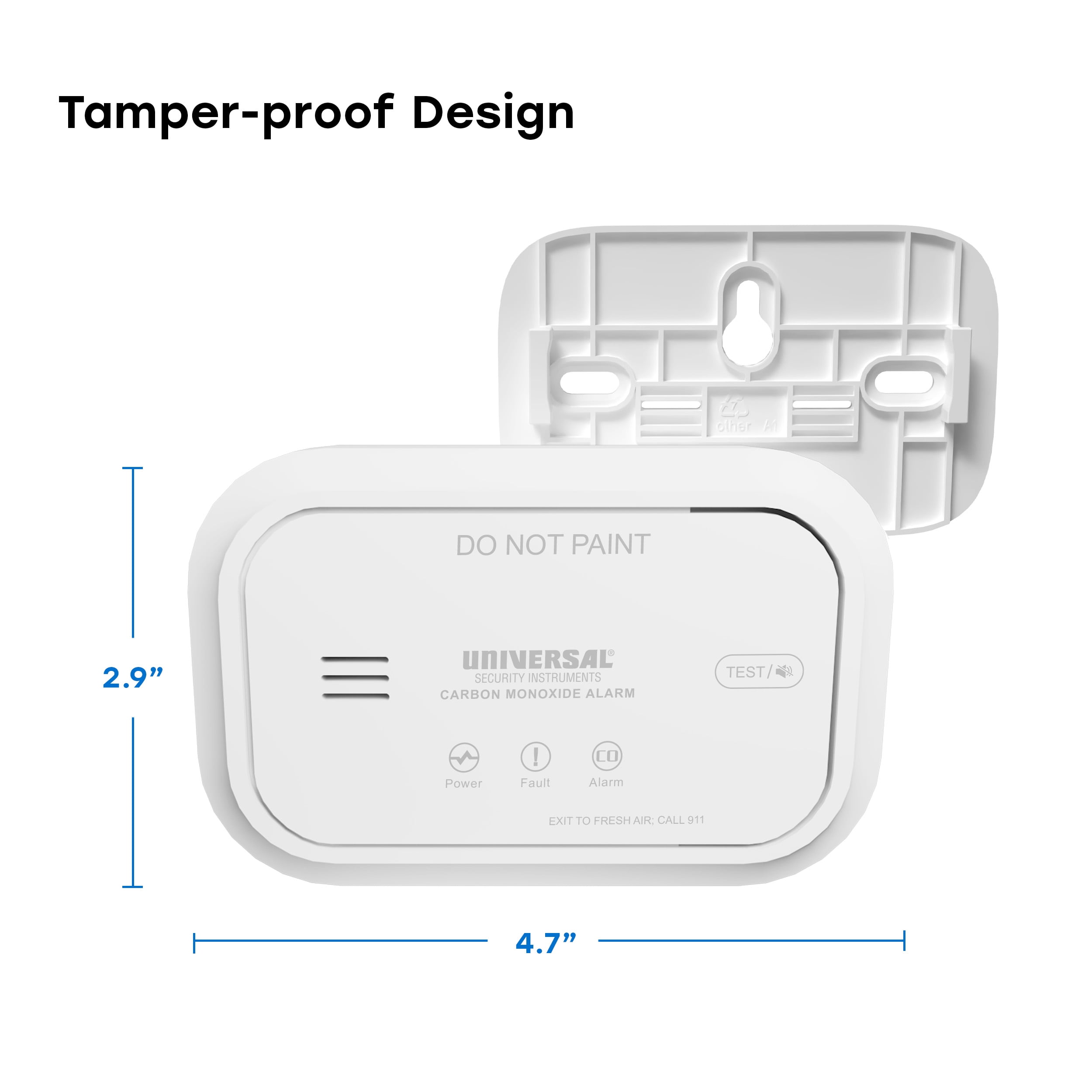 Universal Security Instruments Battery Carbon Monoxide Alarm