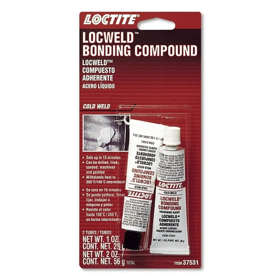 Loctite 37531 LocWeld Epoxy Bonding Compound Tube, 1-oz., (Pack of 2)