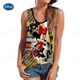 thumbnail image 2 of Women Summer Disney Mickey Mouse Print Vest Tops Sleeveless Bustier Soft Elastic Washable Wear-resistant Vest Crop Top SeamlessXL Gao Jinjia LED, 2 of 2