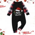 thumbnail image 2 of Odeerbi Christmas Pajamas for Family Holiday Plaid Long Sleeve Family Christmas Pajamas Matching Sets Toddler Plaid Print Tops Pants Set Two-Piece Sleepwear Xmas PJs Set Black, 2 of 5