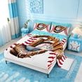 thumbnail image 2 of meiyoeat Baseball Sport Gloves Bed Sheets For Boys,Blue Ice Cream Drip Full Size Sheets For Kids,4-Piece, 2 of 6