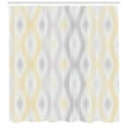 thumbnail image 3 of Ambesonne Sketchy Shower Curtain, Abstract Chain, 69"Wx70"L, Pale Grey and Yellow, 3 of 3