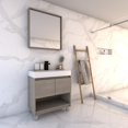 thumbnail image 2 of Gravita Designs 24" Free-Standing Single Bathroom Vanity, Soft Closing Doors, a Storage Towel Shelf and a High Quality Acrylic Sink Top Included Grey, 2 of 5