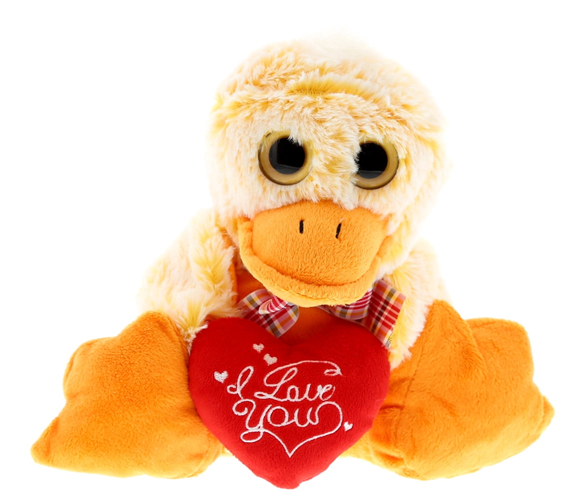 Dollibu Sitting Duck I Love You Valentines Stuffed Animal Heart