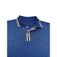 thumbnail image 6 of Zimjoy Men Golf Shirt Casual Long Sleeve Ribbed Knit Polos Regular Fit Button Strechy Golf Shirt Men Collared Fall Outwear, Blue L, 6 of 7