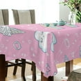 thumbnail image 5 of Yayeee Tablecloths 54" x 54" Rectangle Wrinkle Resistant Party Table Cover, Ice Cream Rainbow Pattern, 5 of 8