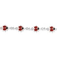 thumbnail image 2 of Bling Jewelry Womens Good Luck Multi Charms Enamel Red Ladybugs Strand Bracelet .925 Sterling Silver, 2 of 4