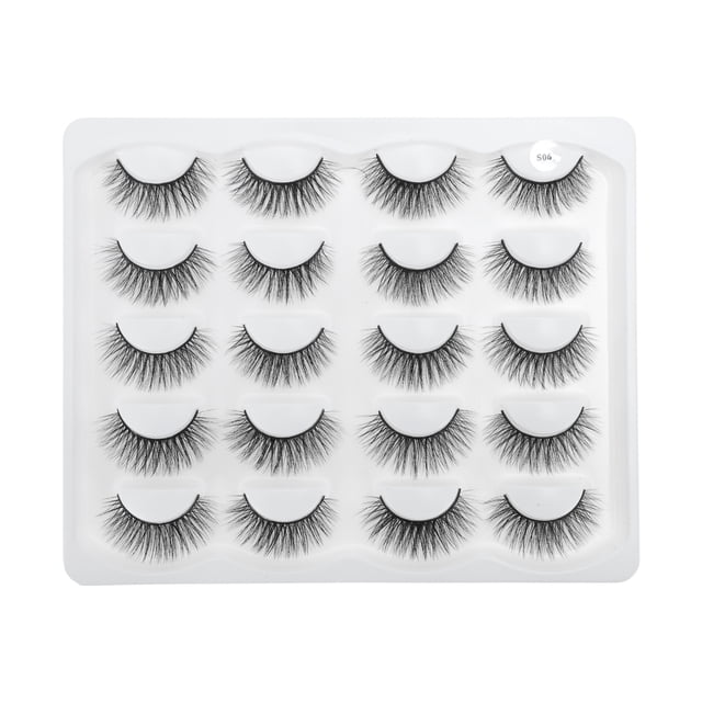 Unique Bargains 10 Pair False Eyelashes for Makeup Black S06