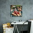 thumbnail image 4 of Epic Graffiti 'Santa On Vacation' by Rey Klimt Canvas Wall Art, 18" x 18", 4 of 8