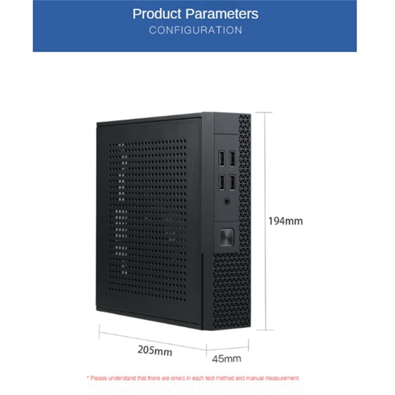 Mini ITX Computer Case HTPC Host Chassis USB2.0 ITX Enclosure Industrial Control Chassis for Office Business