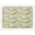 thumbnail image 1 of Botany Bath Mat, Fern Leaves Curlicue Botanical Adornments Print on Pastel Background, Plush Bathroom Decor Mat with Non Slip Backing, 29.5" X 17.5", Eggshell and Dark Tan, by Ambesonne, 1 of 2