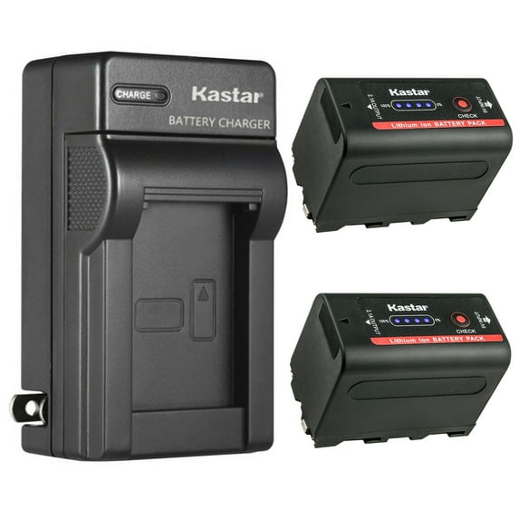 Kastar NP-F780EXP Battery 2-Pack and AC Wall Charger Replacement for Sony MVC-FDR1 MVC-FDR3 PBD-D50 PBD-V30 PLM-100 PLM-50 PLM-A35 PLM-A55 Q002-HDR1 UPX-2000 NEX-EA50M NEX-FS100 NEX-FS700R Camera