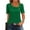 Green, variant on Generic Womens Short Sleeve Summer Shirts Square Neck Button Blouse Dressy Casual Asymmetrical Tunic Tops