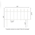 thumbnail image 6 of Sunnydaze Roman 18" x 22" White Iron Decorative Garden Fence Panels (20 Count), 6 of 17