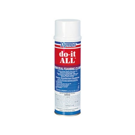 Dymon Do-It-All Foaming Germicidal Cleaner - Aerosol - 18 fl oz (0.6 quart) - 12 / Carton - White
