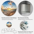 thumbnail image 5 of Designart Sunrise on Beach of Caribbean Sea' Large Seashore Metal Circle Wall Art, 5 of 5