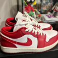 thumbnail image 1 of Jordan Air Jordan 1 Low Gym Red White Size 9, 1 of 5