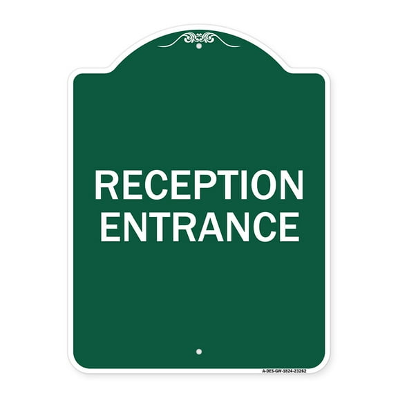 SignMission A-DES-GW-1824-23262 18 x 24 in. Designer Series Sign - Private Parking Only Unauthorized Vehicles Will Be Towed At Owners Expense, Green & White