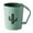 Green, variant on Cactus Double-Layer Thickened Mouthwash Cup Green A, Wheat Lightweight Cup Biodegradable Mug Plastic Tumbler for Water (A Cup)
